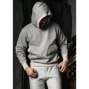 Bronson 1930 Lock Hood Hoodie Retro Men Athletic Sweatshirt Heather Grey Top 40
